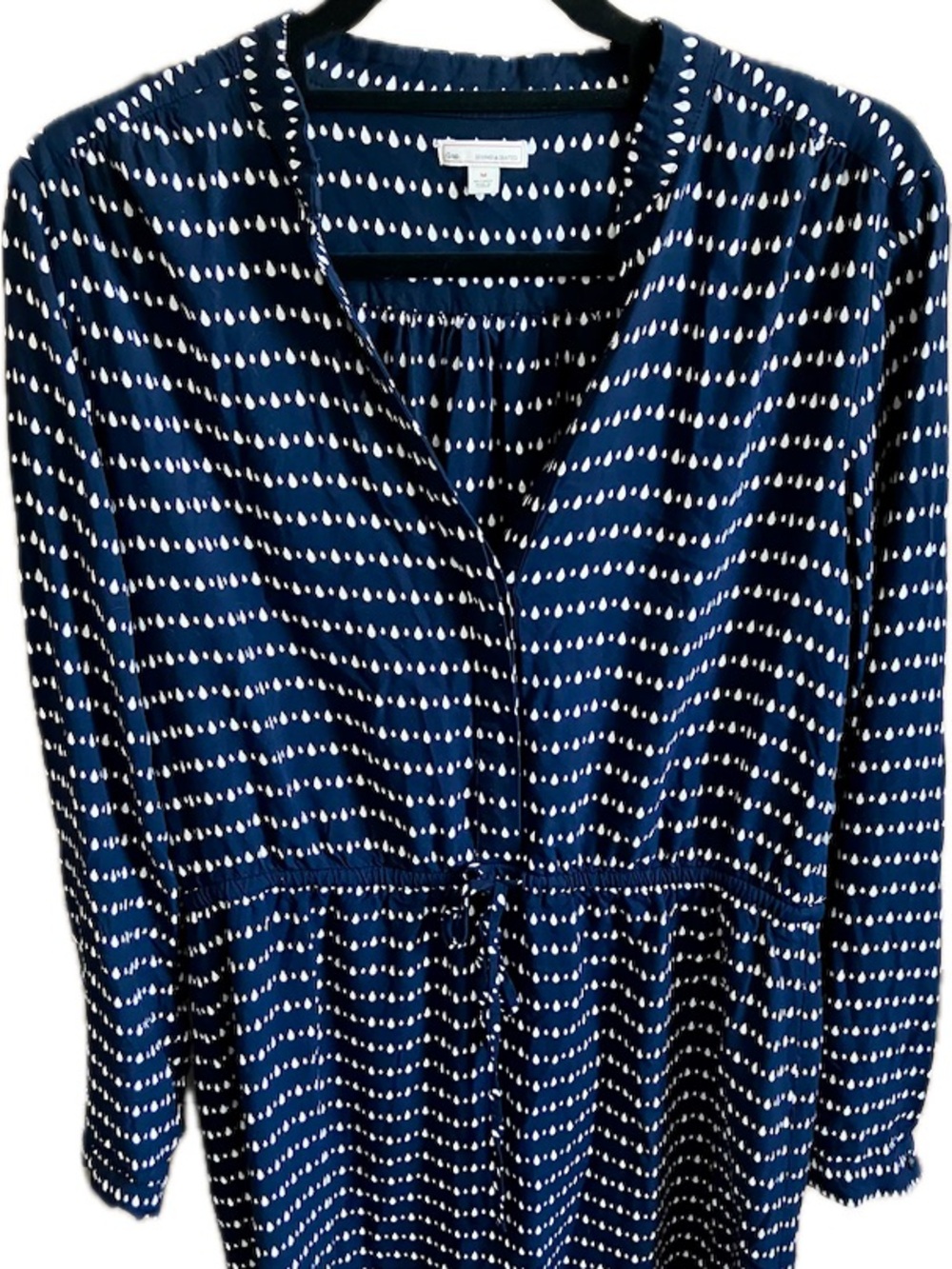 GAP Navy Mini Dress with White Dot Pattern